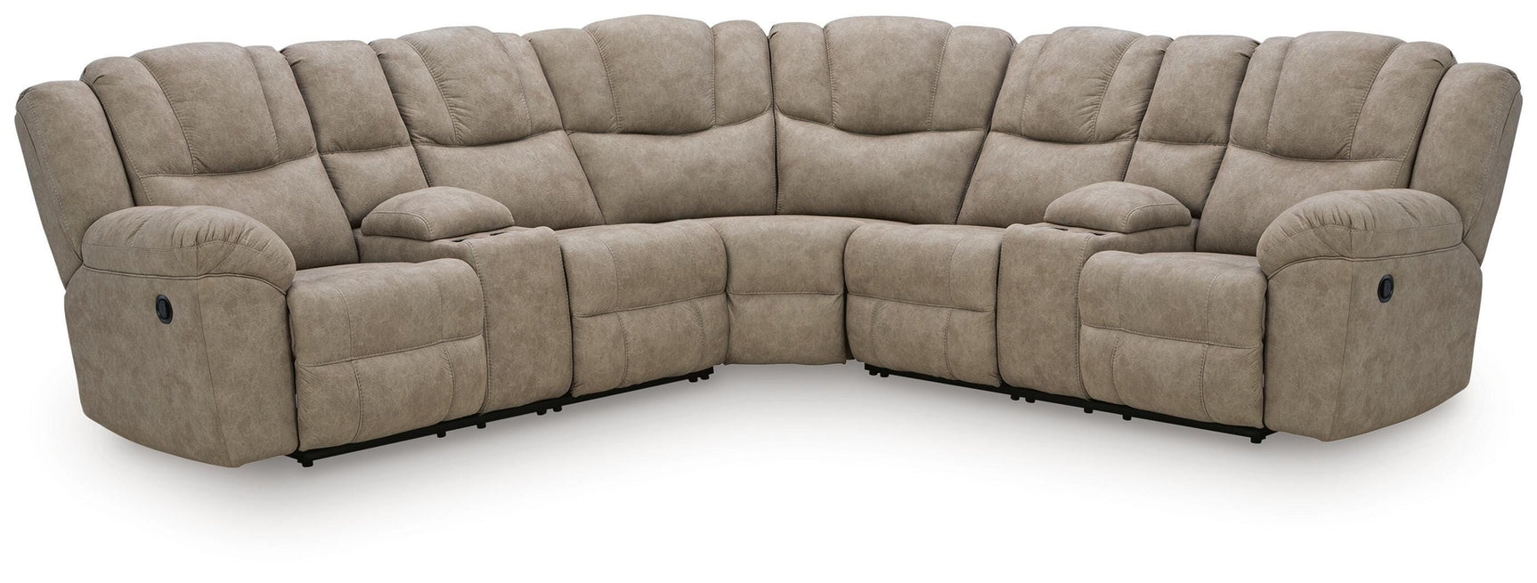 Pearce-Pike Birch 3-Piece Reclining Sectional with Double Console