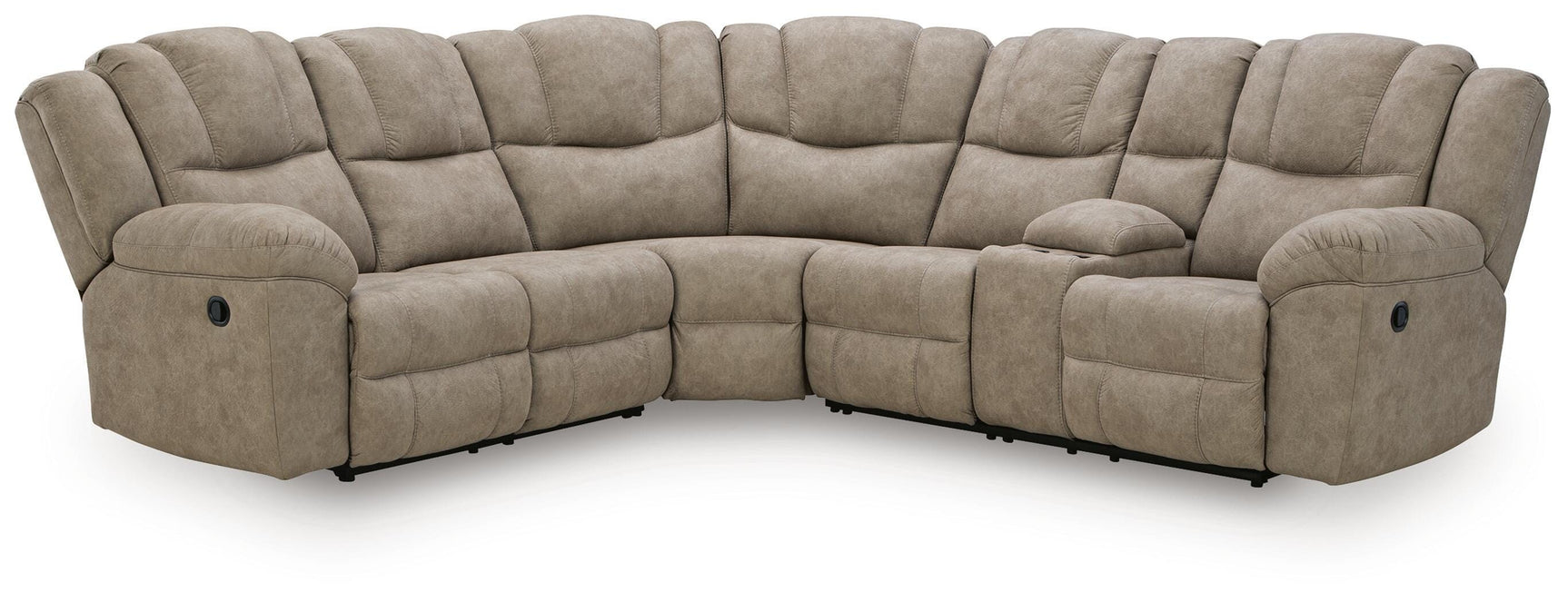 Ravenswaye Birch 3-Piece Reclining Sectional with Right-Arm Facing Console