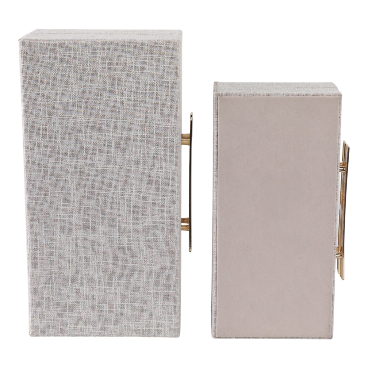 Mohawk White Rectangular Boxes with Double Hardware (Set of 2)