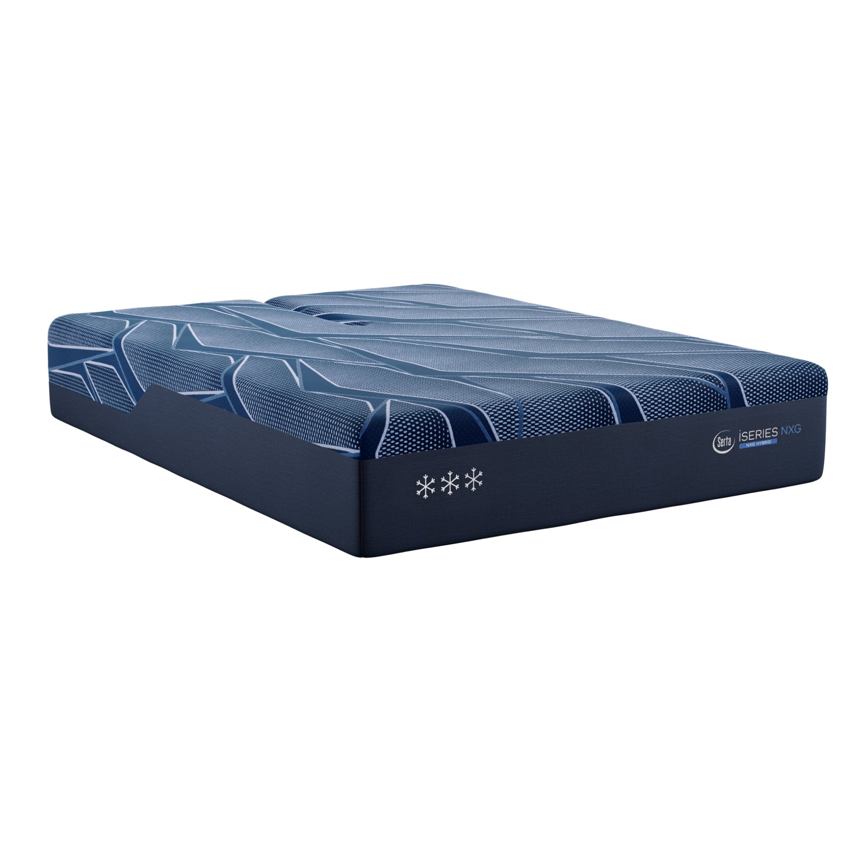 iSeries NXG 4500 Hybrid Plush 13.5" Dark Blue Hybrid Queen Split Head Plush Mattress