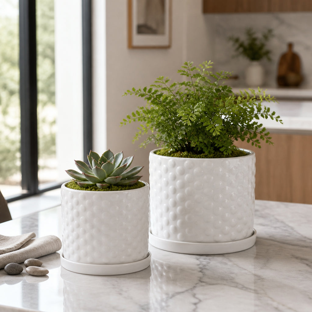 Deckerford White Planters (Set of 2)