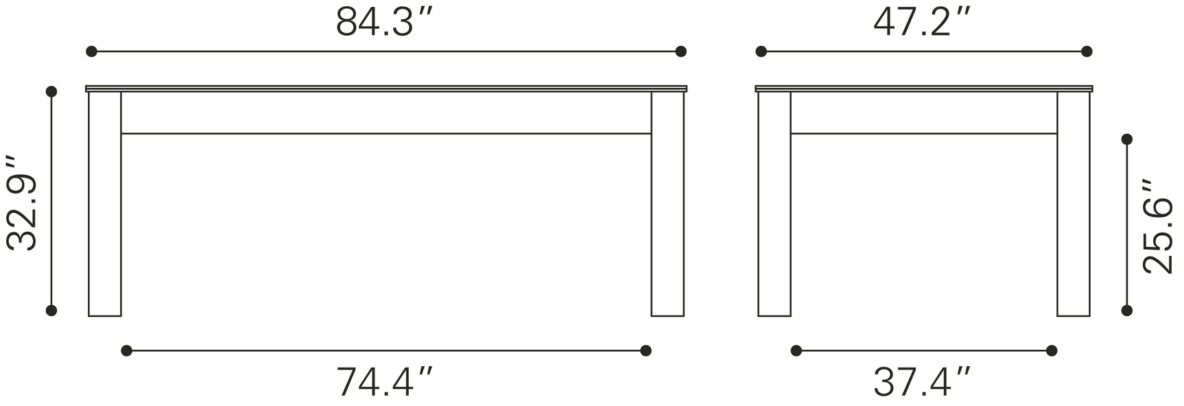 Bonker Brown 3 in 1 Table