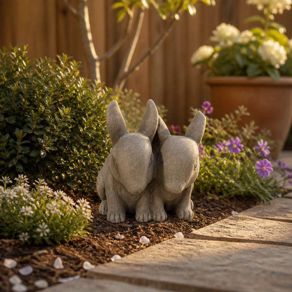 Collinsville Tan Resin Bunnies