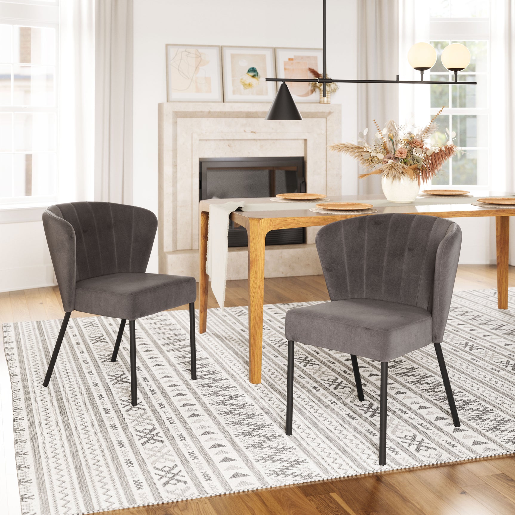 Aimee Gray Dining Chair (Set of 2)