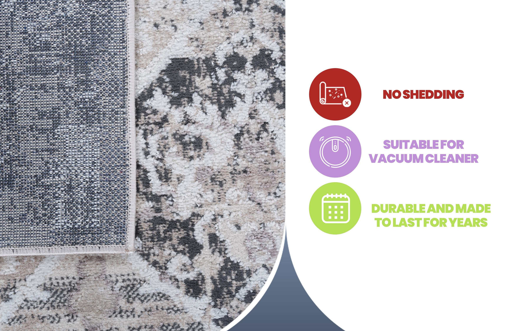 Payas Non-Shedding Indoor Area Rug 5' x 7' - Ornate Home