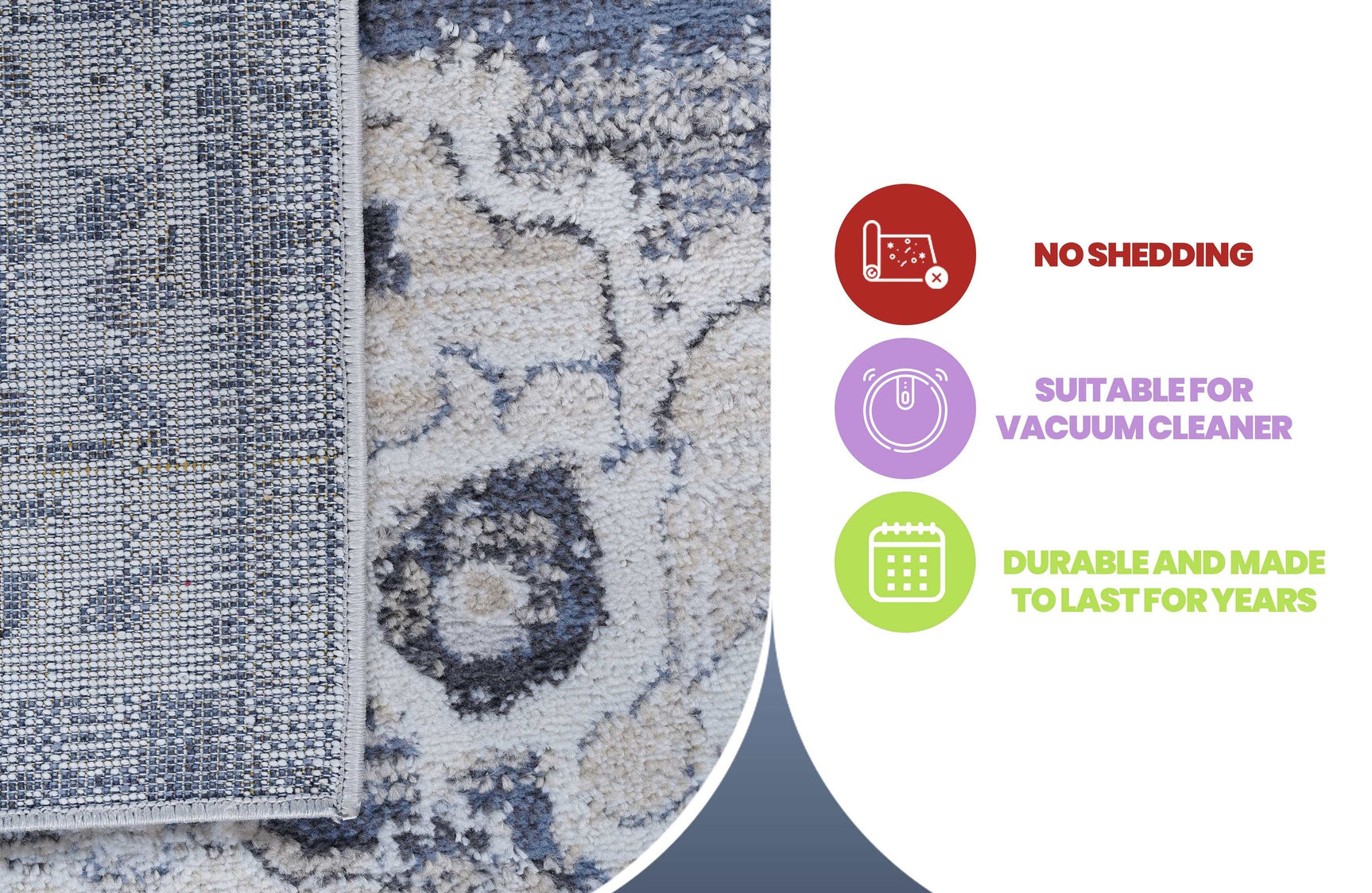 Payas Non-Shedding Indoor Area Rug 5' x 7' - Ornate Home