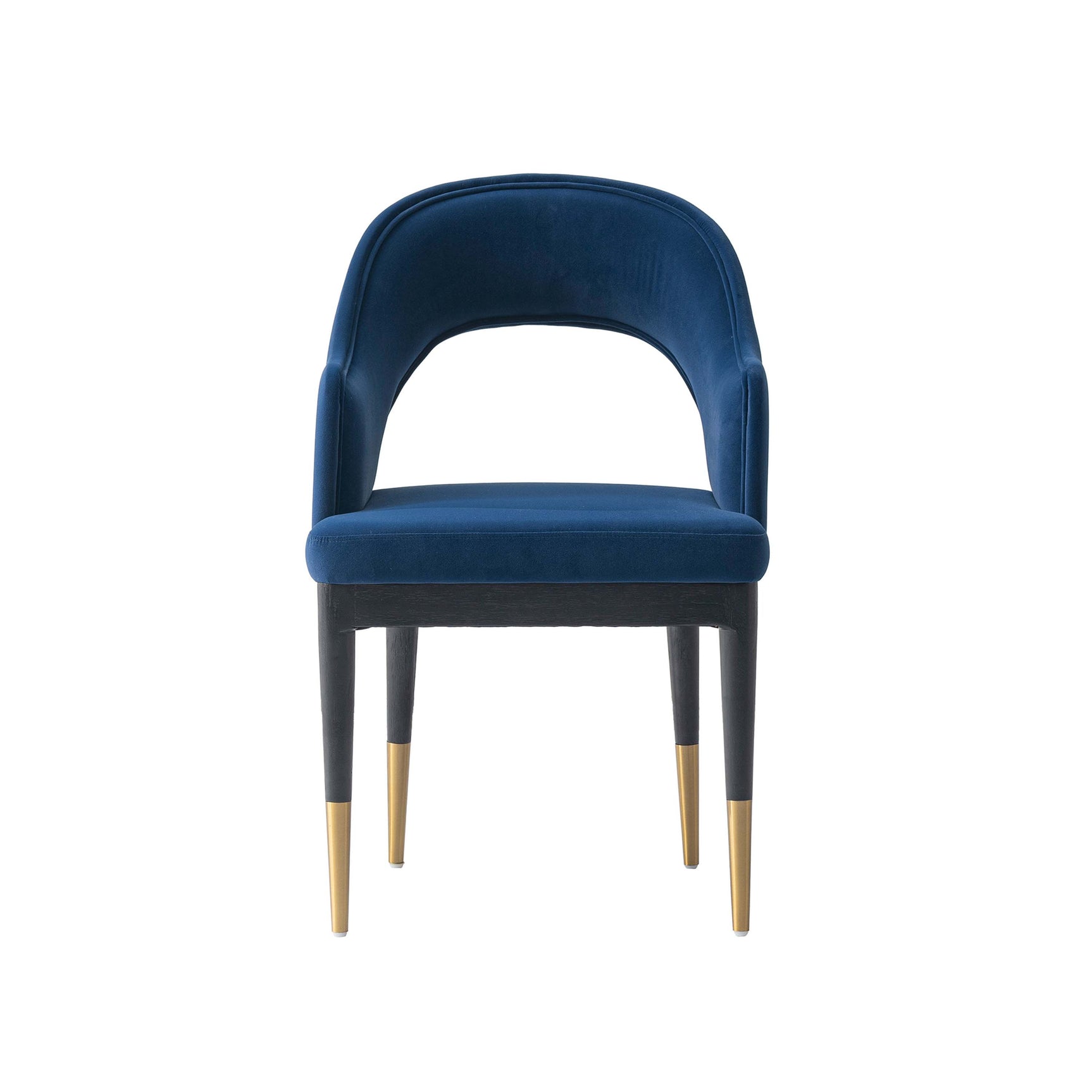 7-PieceRockaway 70.86 Dining Set with 6 Carrington Chairs in Black and Midnight Blue - Ornate Home