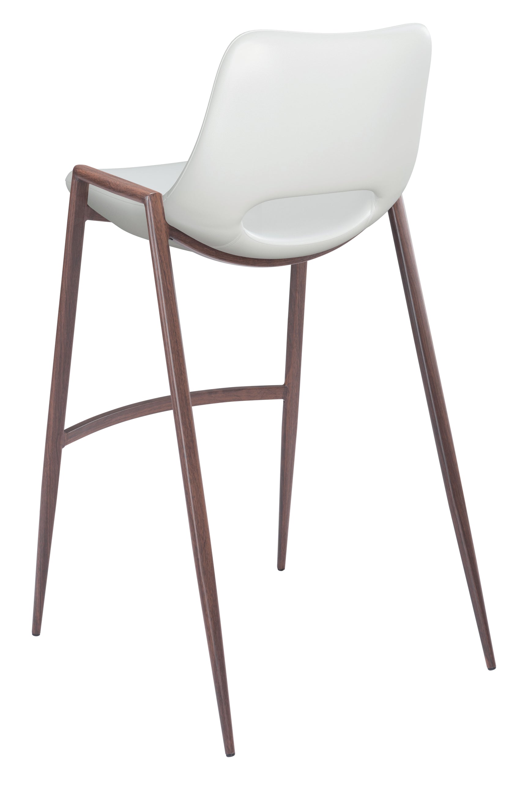 Desi White & Walnut Barstool (Set of 2)
