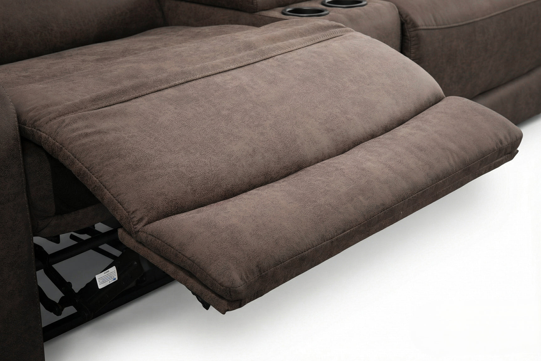 Branson Zero Slate 6-Piece Dual Power Reclining Modular Sectional with Storage Console