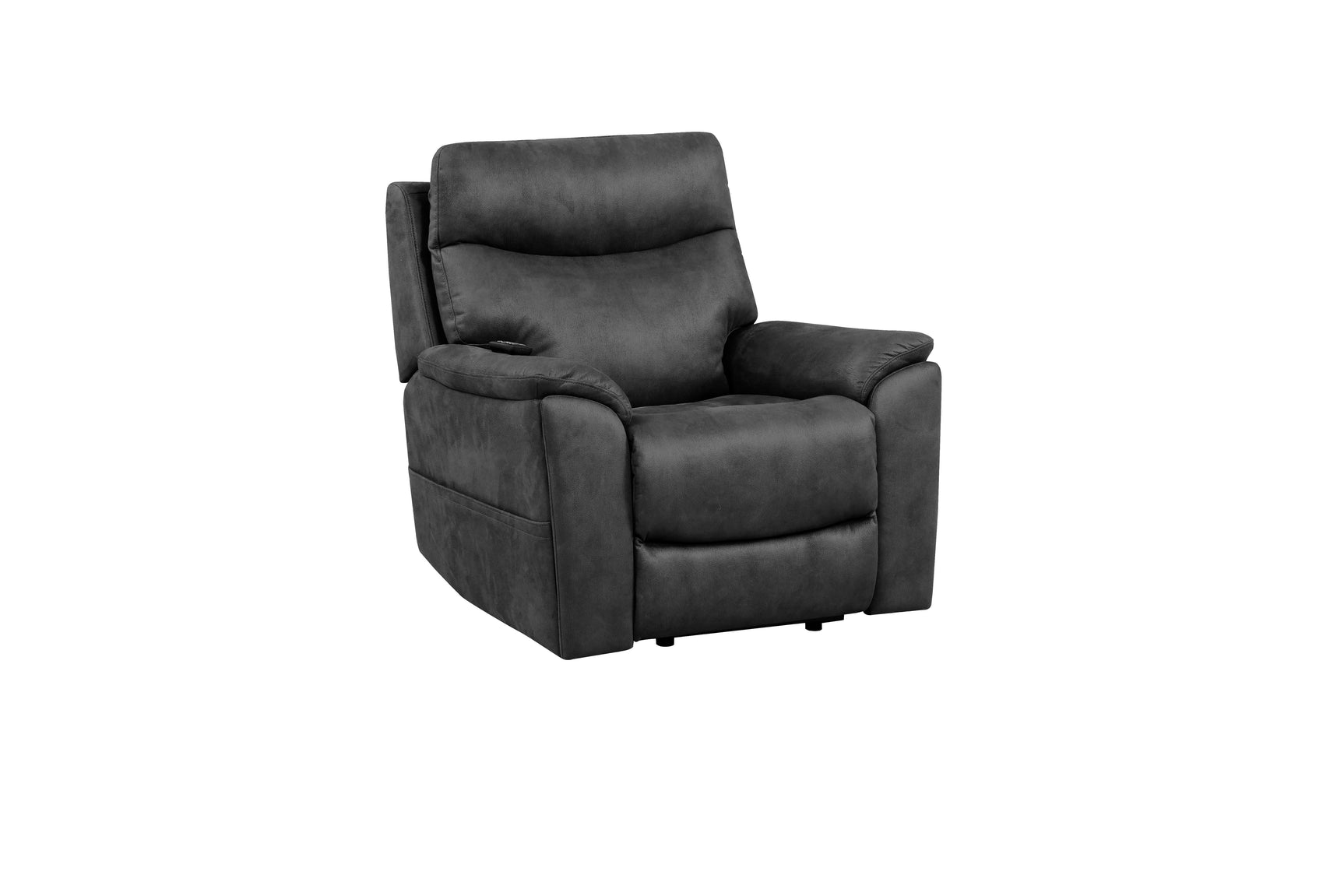 Serenity Slate Grey Ultra Infinite Position Lift Chair with Power Headrest, Heat, Massage & Wireless Charging