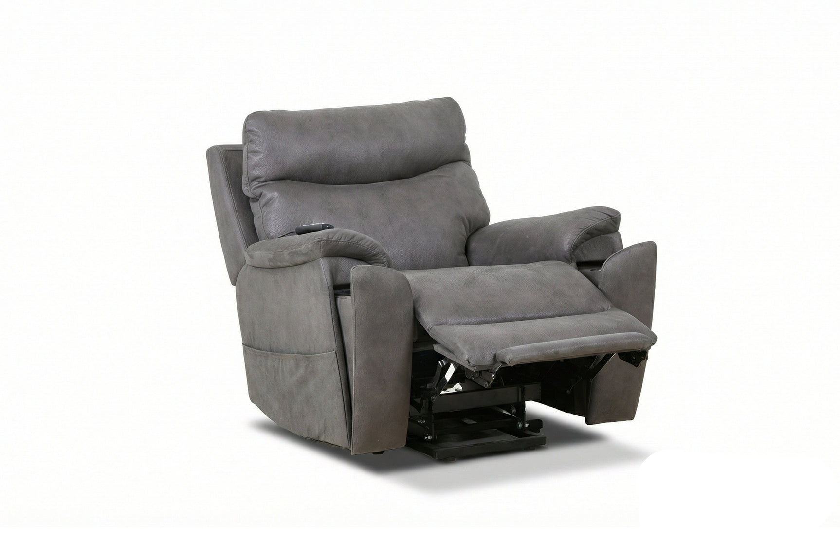 Serenity Slate Grey Ultra Infinite Position Lift Chair with Power Headrest, Heat, Massage & Wireless Charging