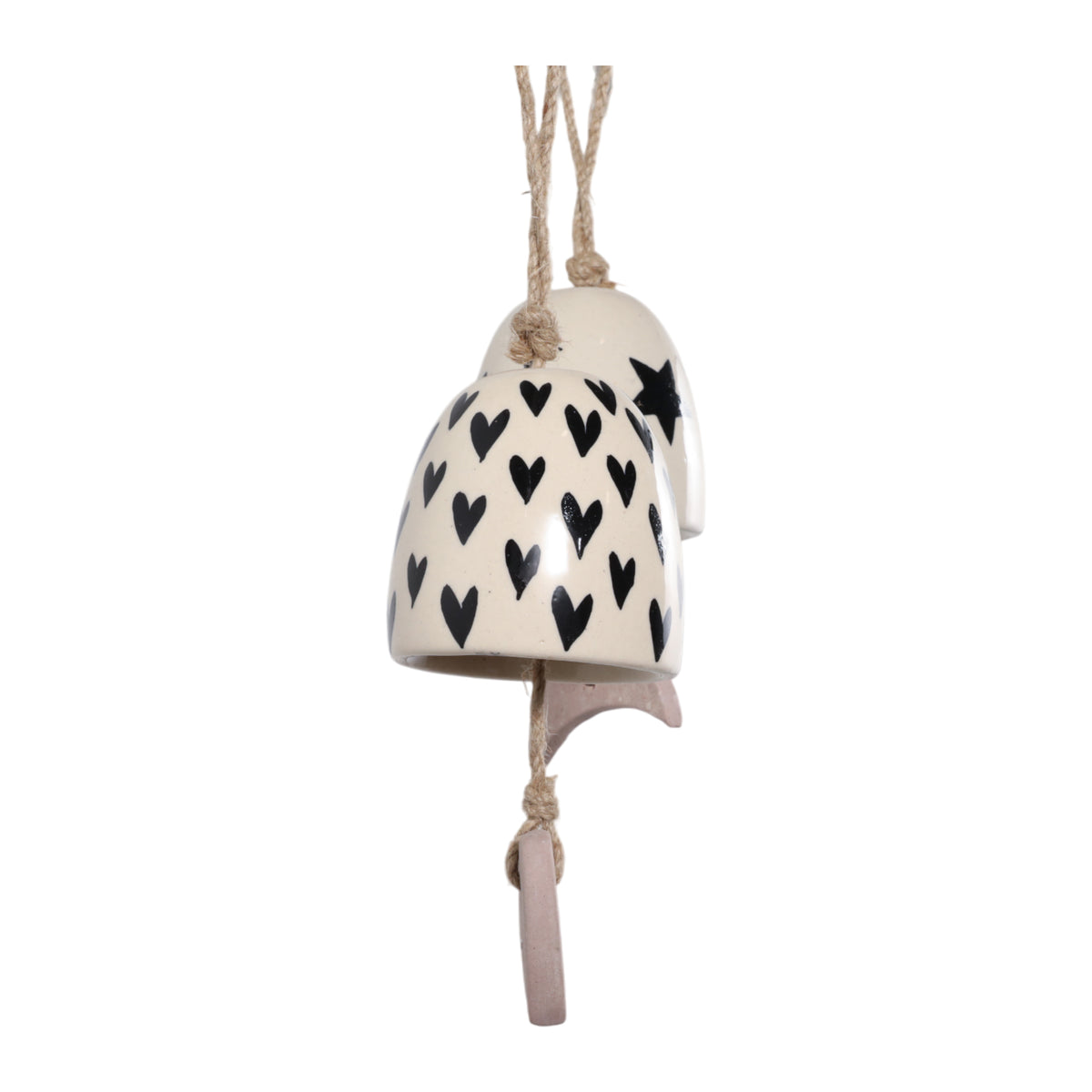 Lennonwind Ivory/Black Bells (Set of 2)