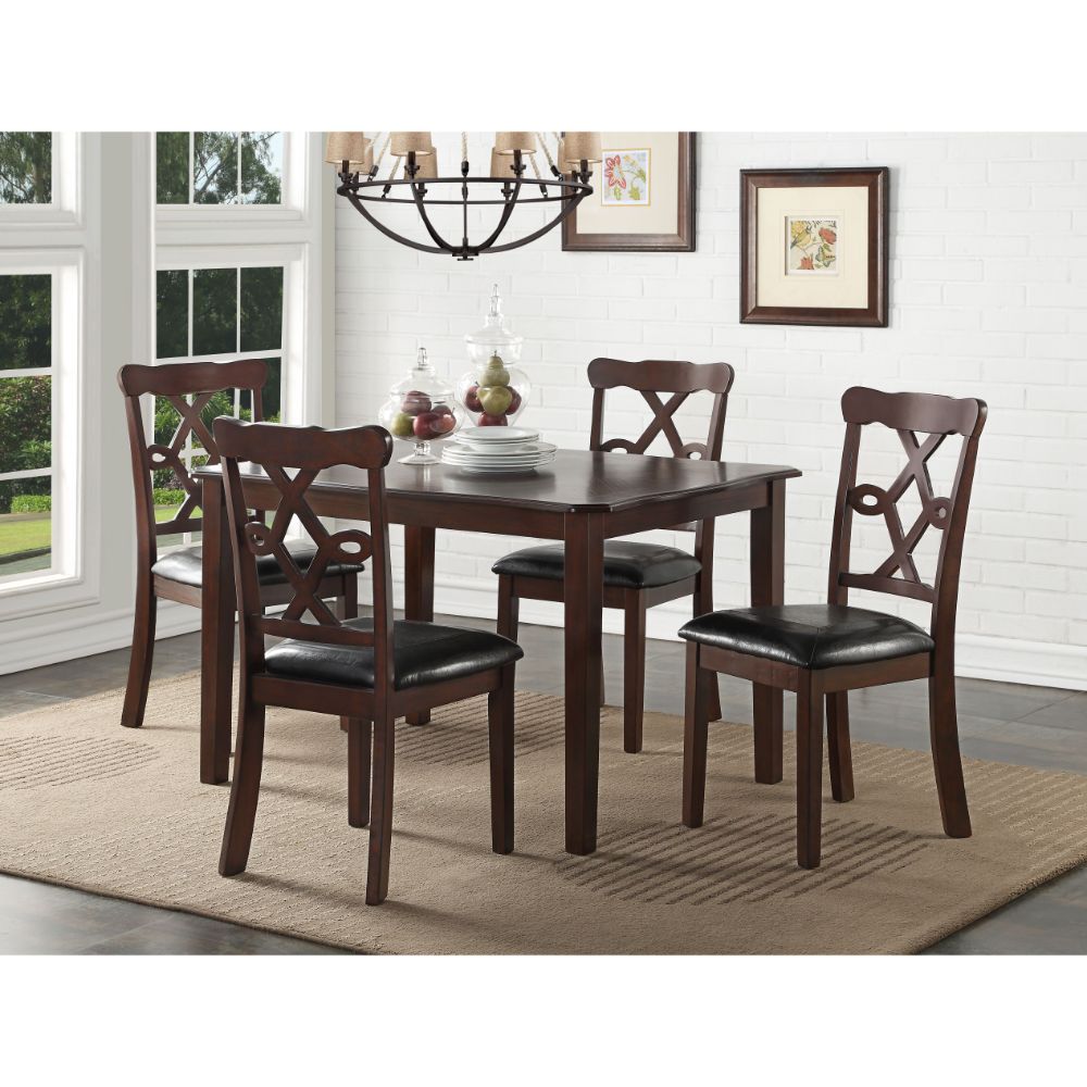 Ingeborg Black/Espresso 5PC Pack Dining Set