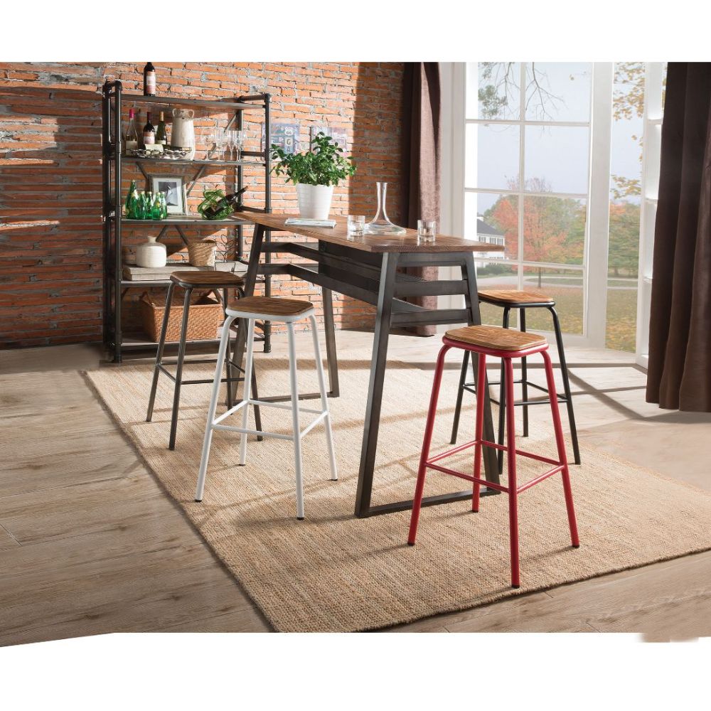 Scarus Natural/Gunmetal Bar Table