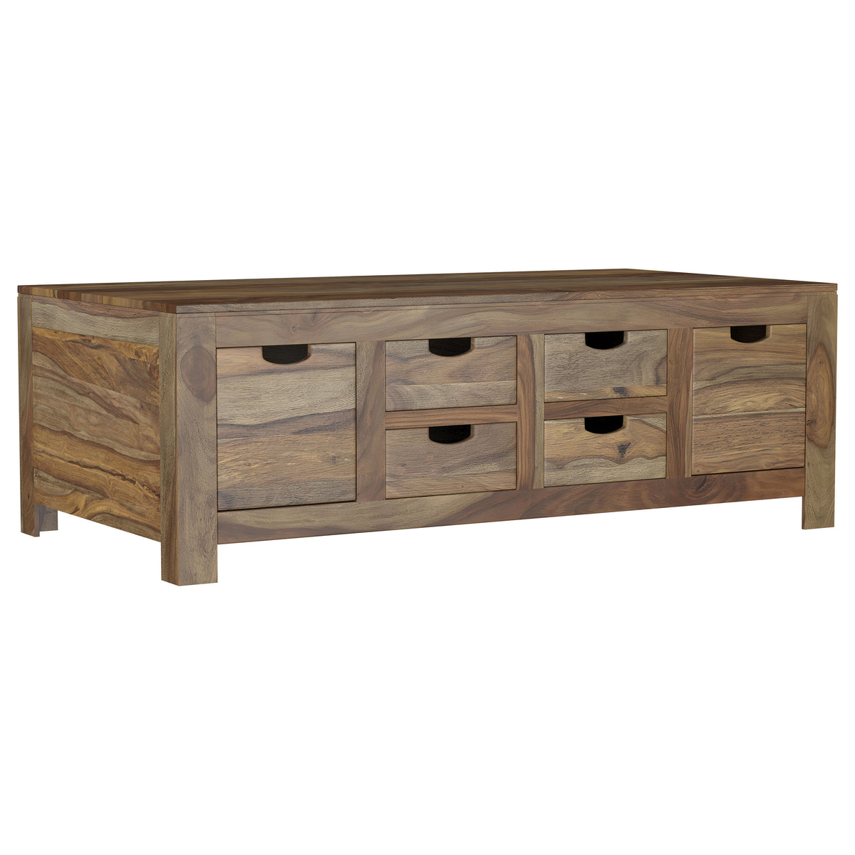 Esther Natural 2-Piece Solid Sheesham Coffee And End Table Set