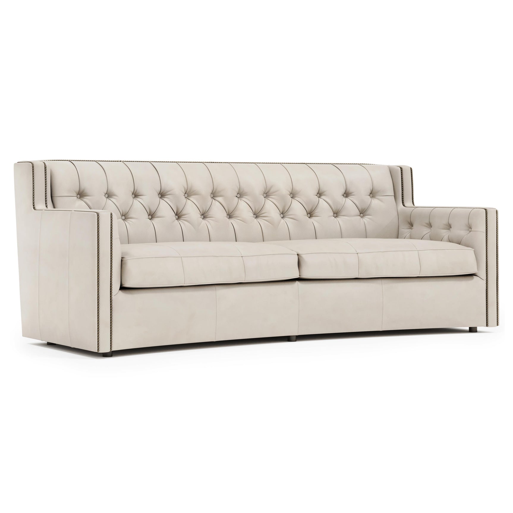 Candace White/Cream Sofa Without Pillows