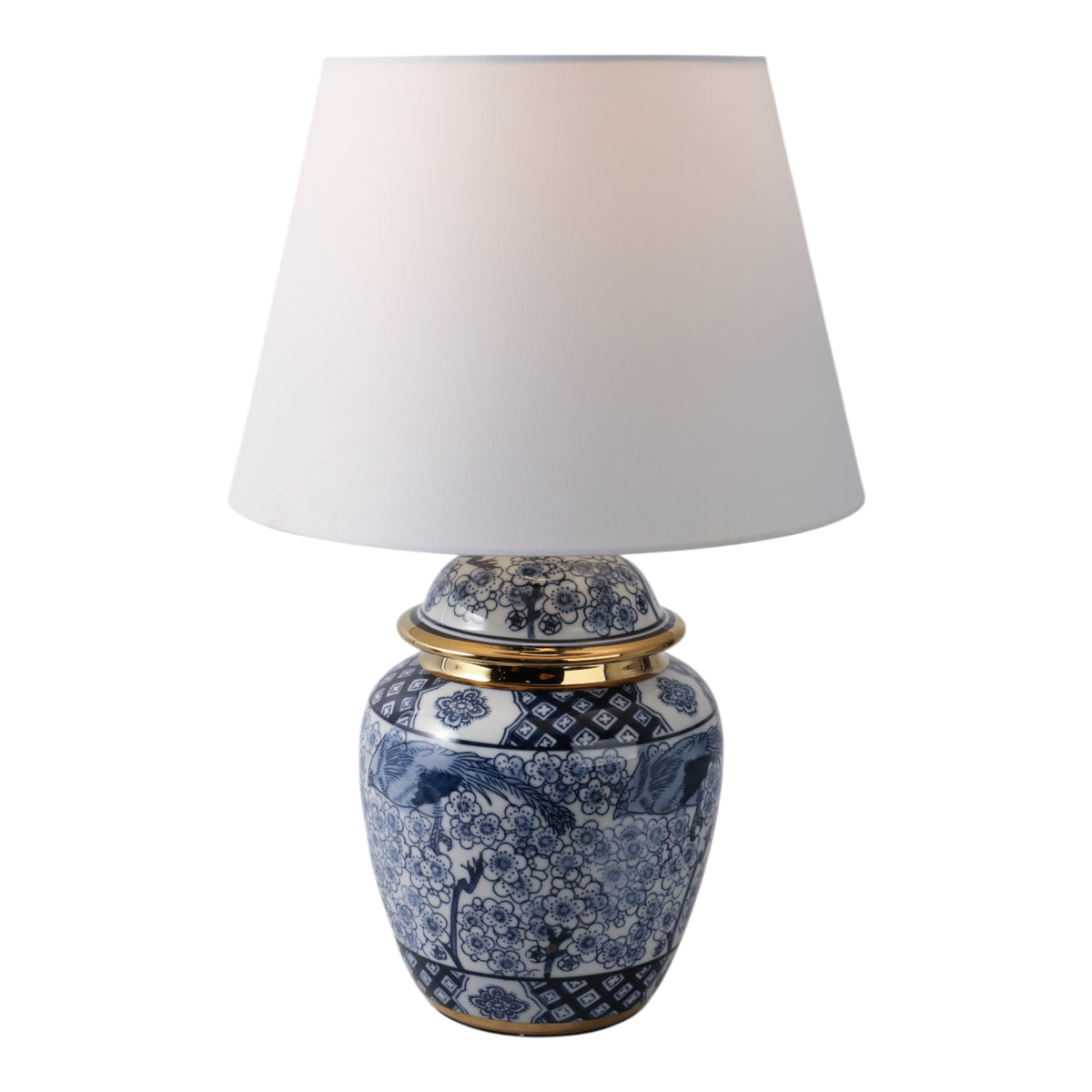 Midco Multicolor Chinoiserie Table Lamp with Trim