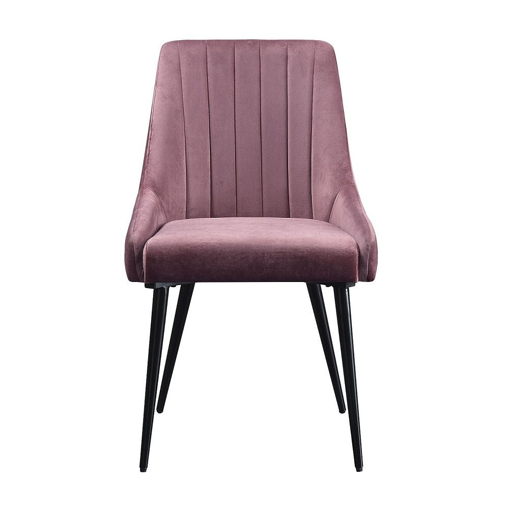 Riley Pink/Black Side Chair (Set of 2)