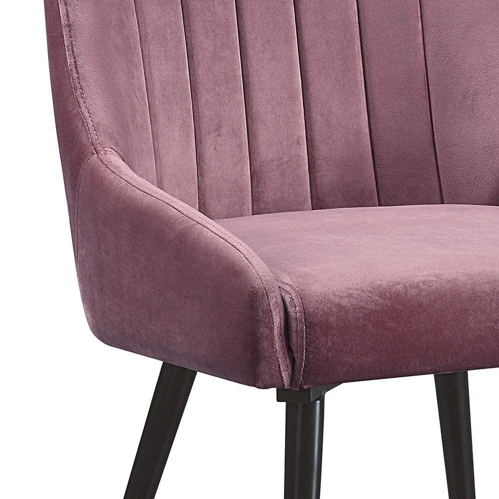 Riley Pink/Black Side Chair (Set of 2)