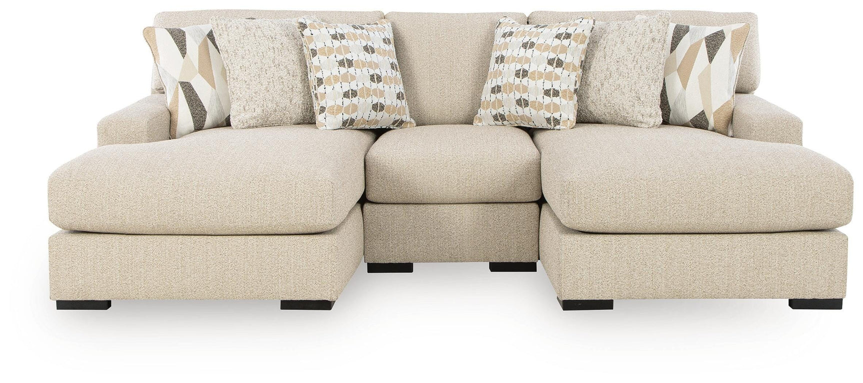 Laurelgrove Pebble 3-Piece Double Chaise Sectional