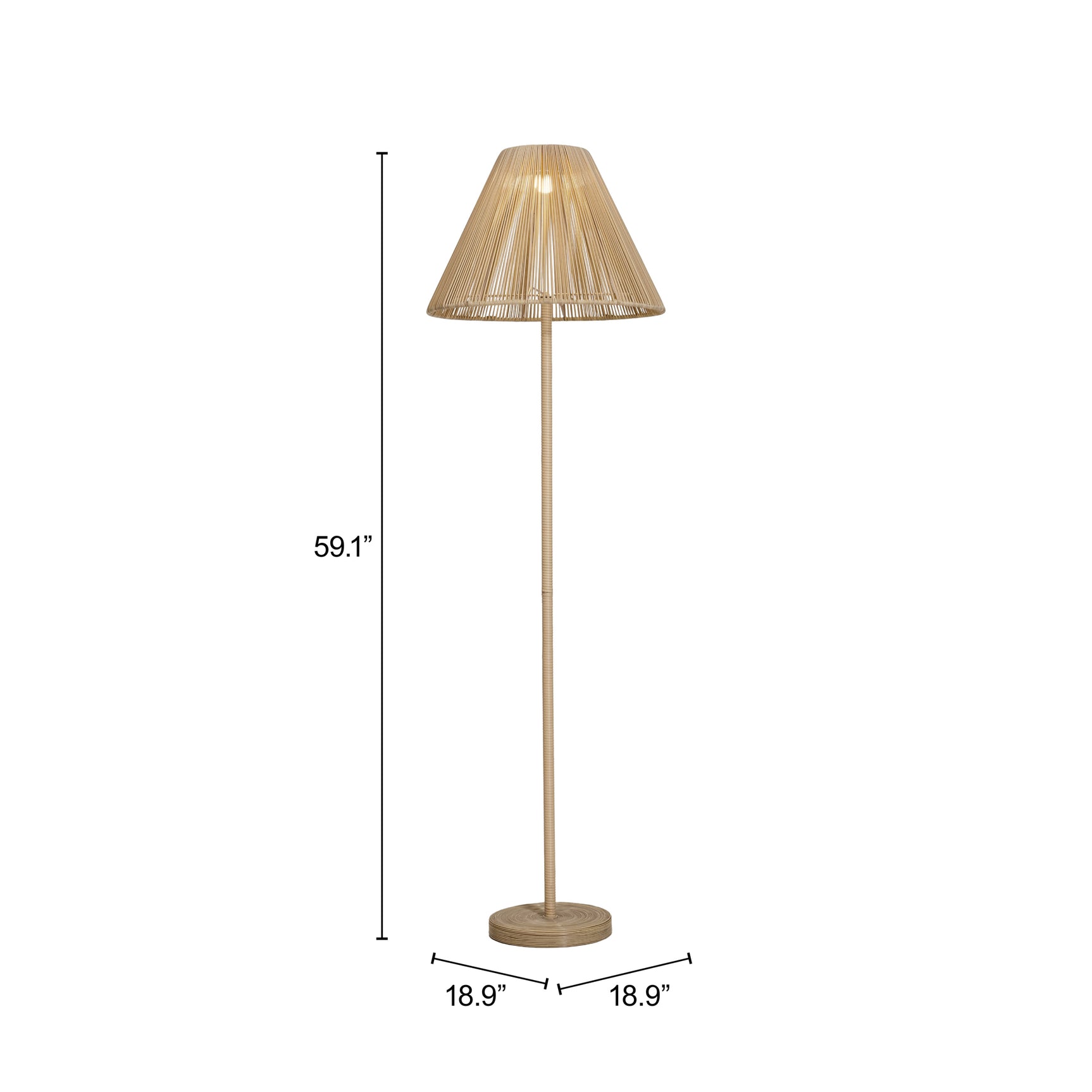 Lumika Beige Solar Floor Lamp