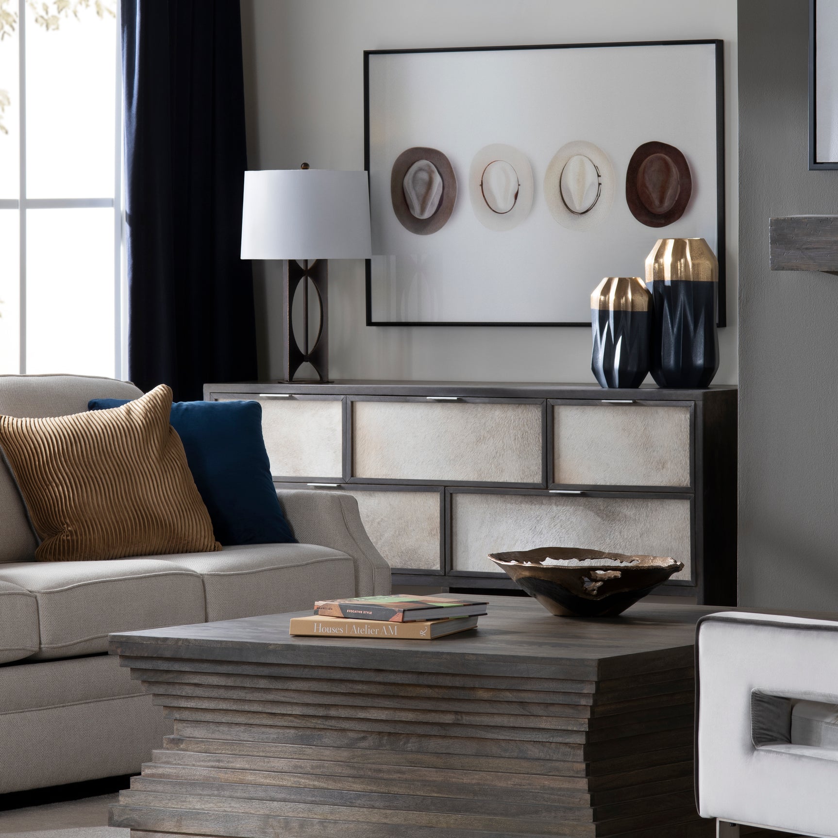 Highland Park Brown Cocktail Table