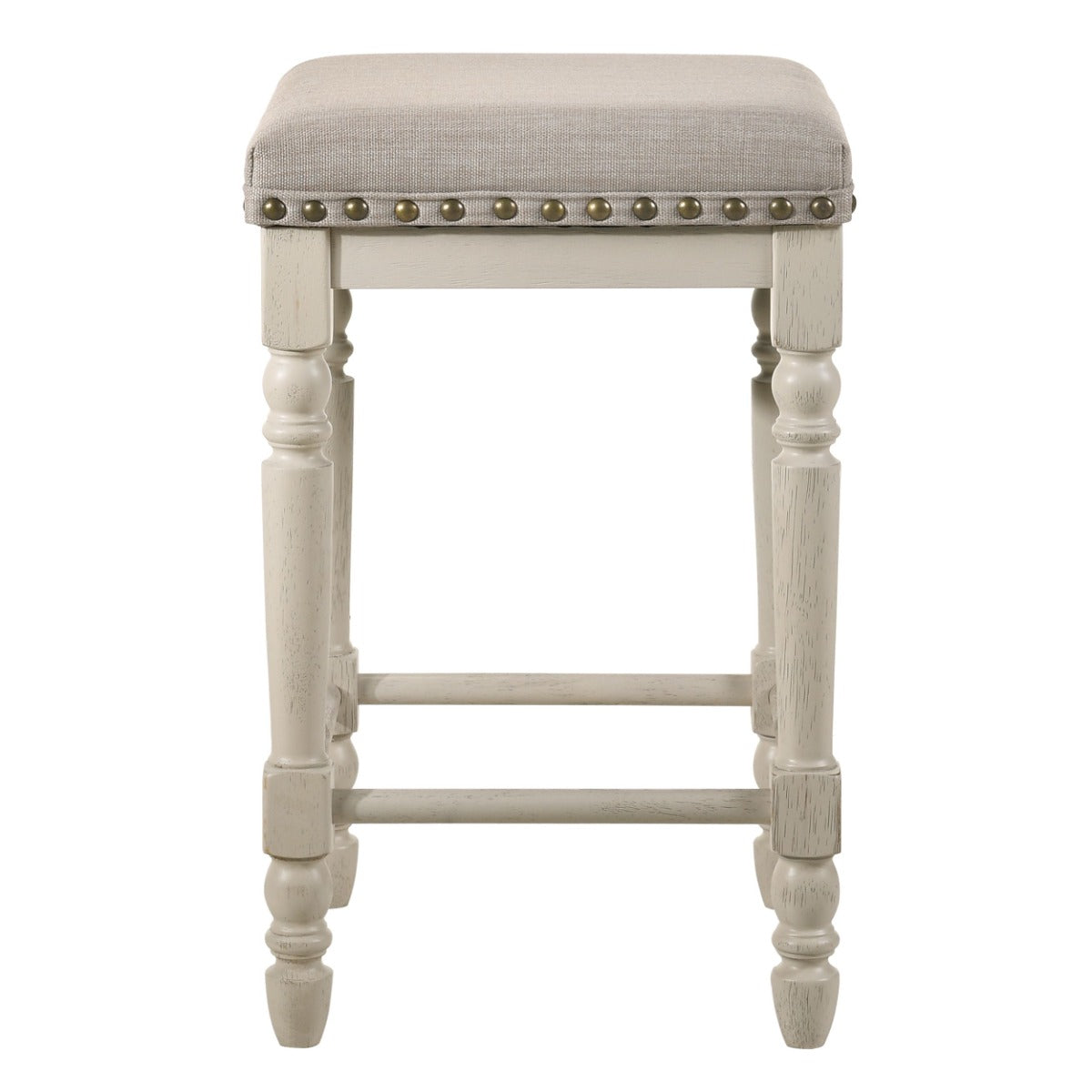 Tasnim Tan/Antique White Counter Height Stool (Set of 2)