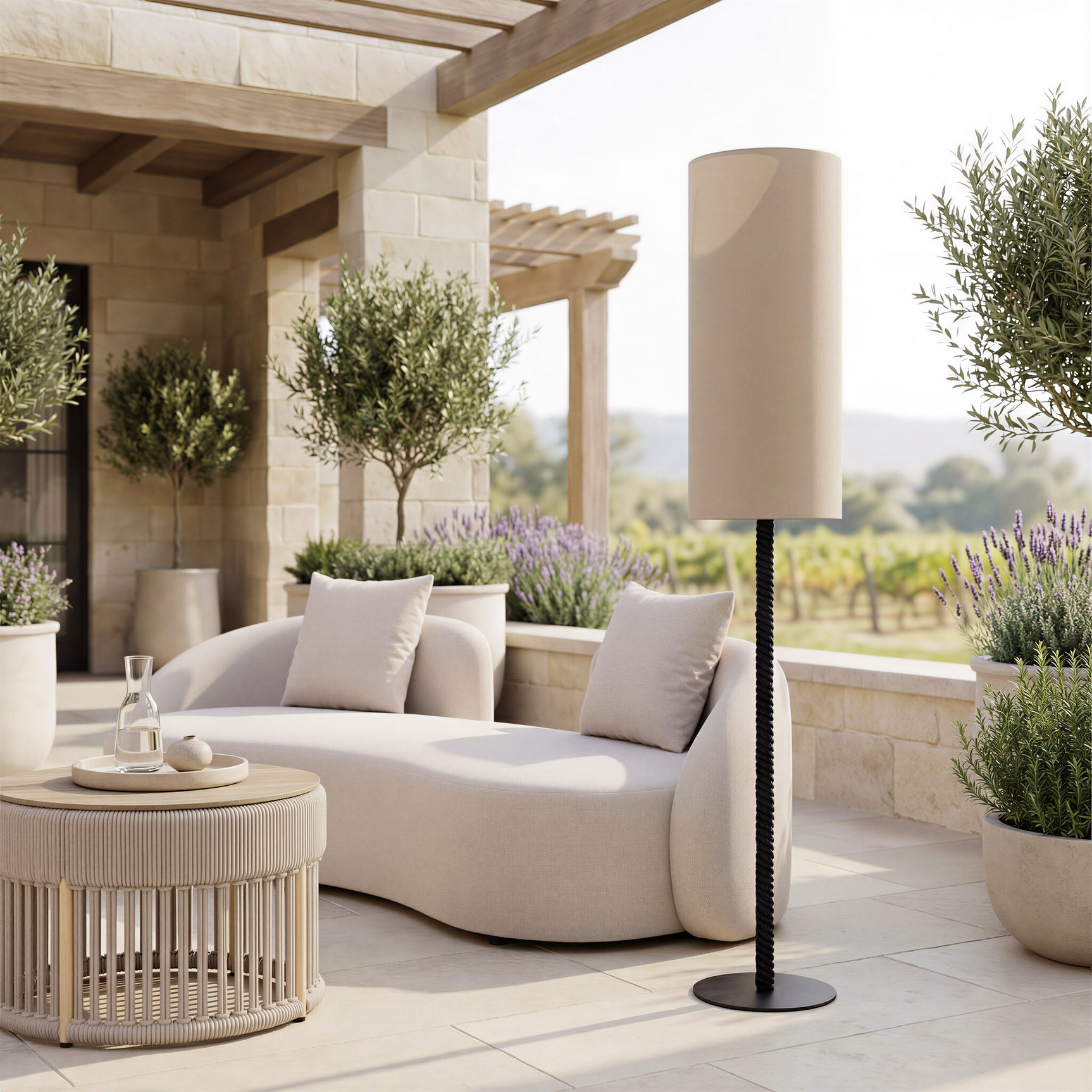 Lumaris Black Solar Floor Lamp
