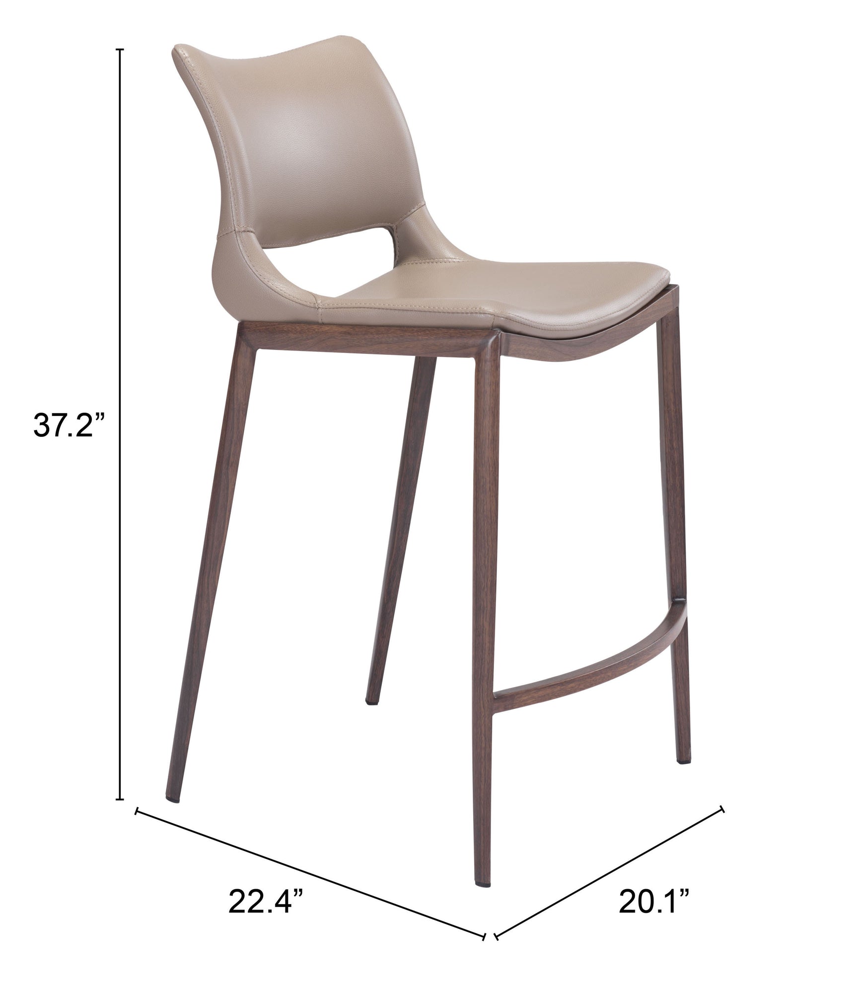 Ace Brown & Walnut Counter Stool (Set of 2)