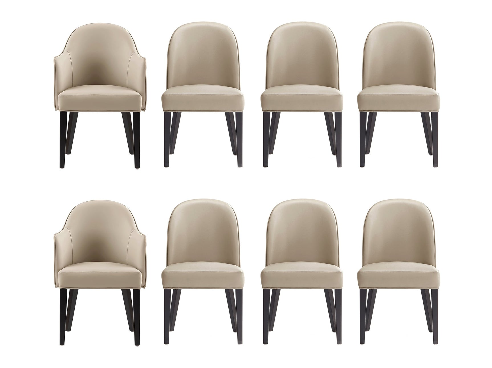 8-Piece Hillman Dining Chair and Arm Chair in Sand - Ornate Home