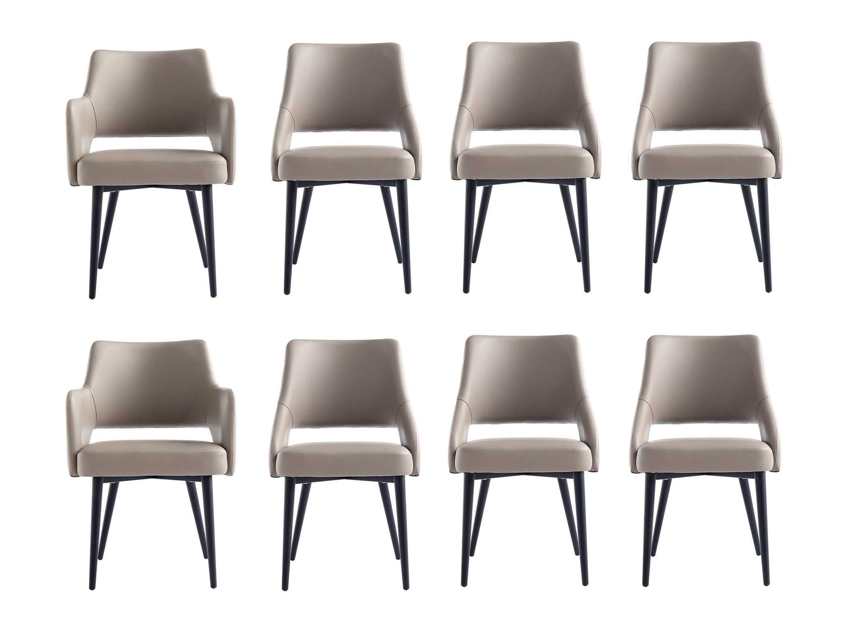 8-Piece Tremont Dining Chair in Taupe - Ornate Home