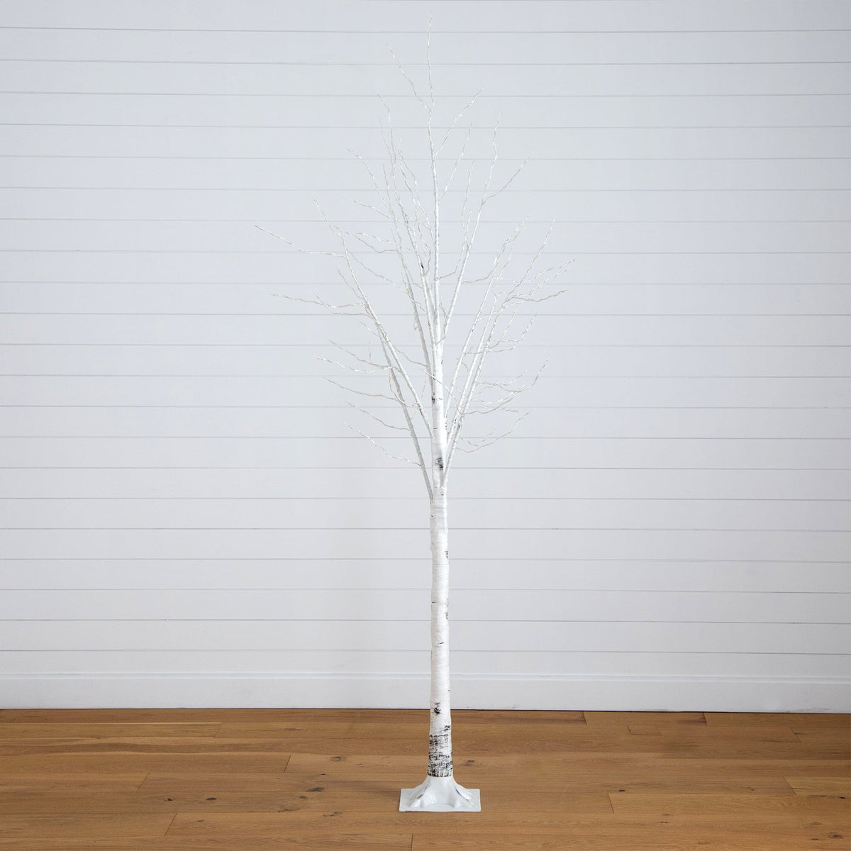 8’ Pre-Lit Artificial White Birch Tree with 500 Warm White LED Lights