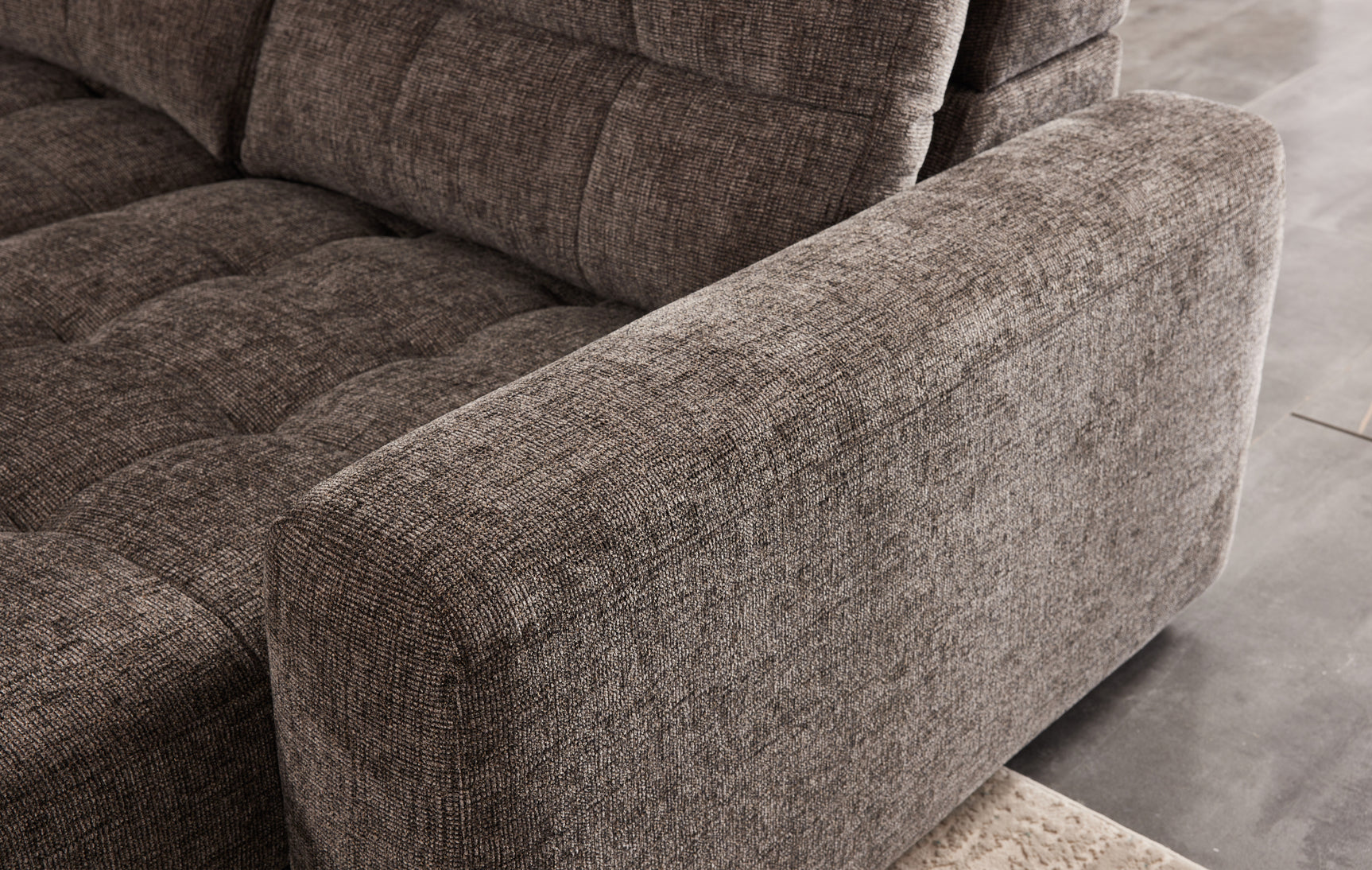 Haven Gunmetal 7-Piece Sleeper Sectional with Sliding Seats and Storage