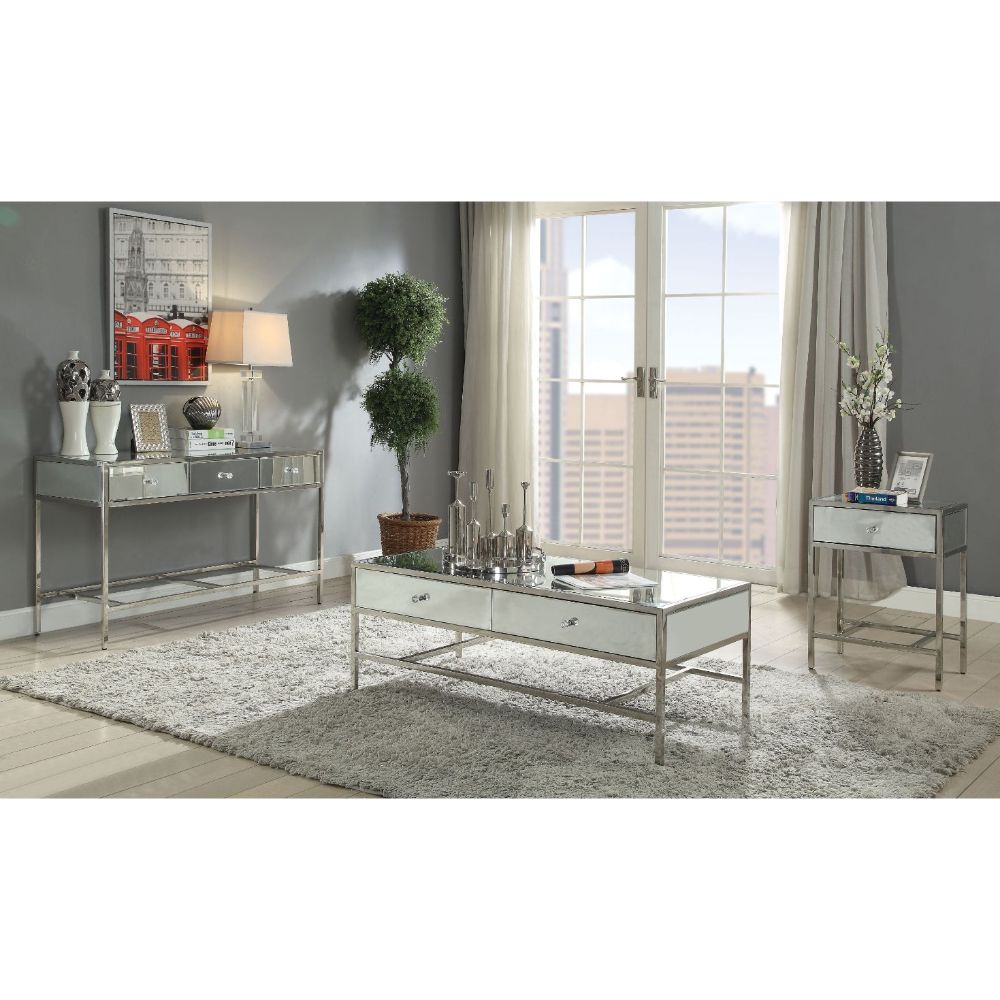 Weigela Mirrored/Chrome Coffee Table