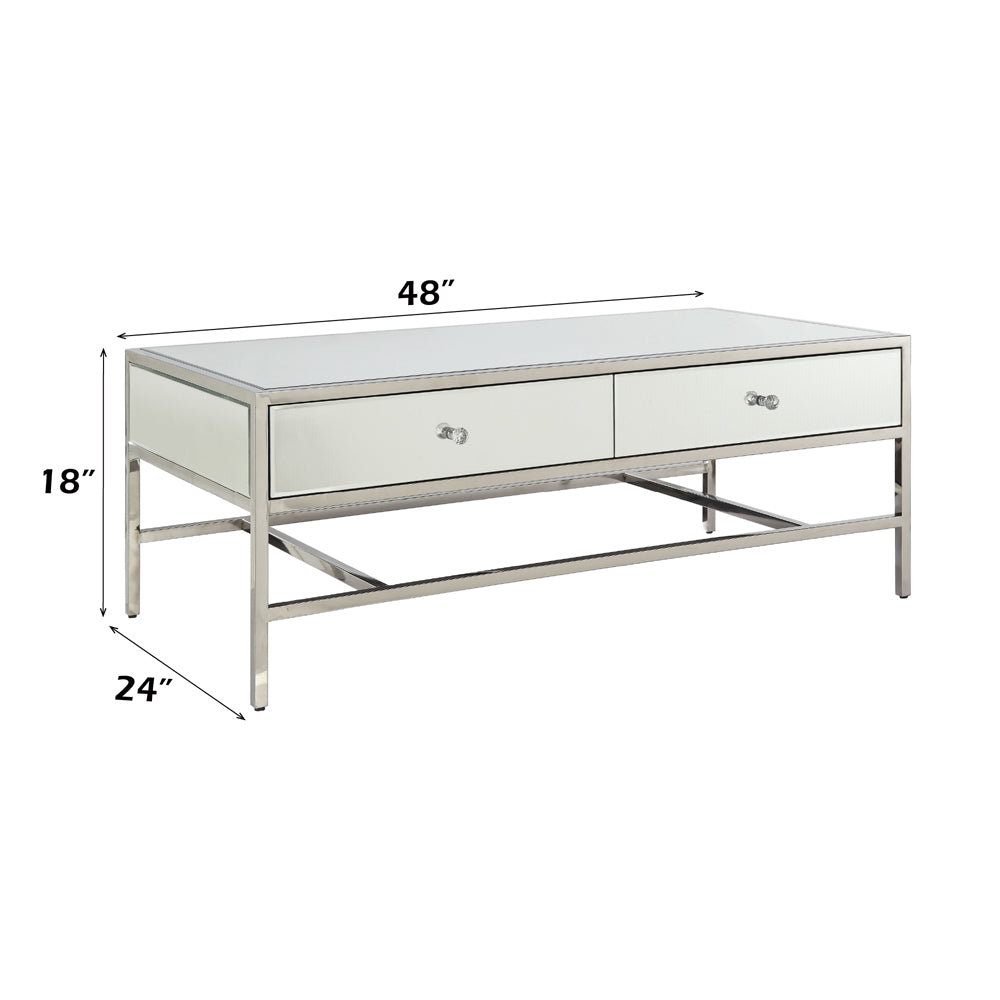 Weigela Mirrored/Chrome Coffee Table