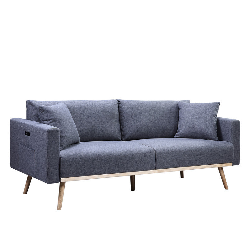 Easton Dark Gray Linen Sofa & Loveseat Set