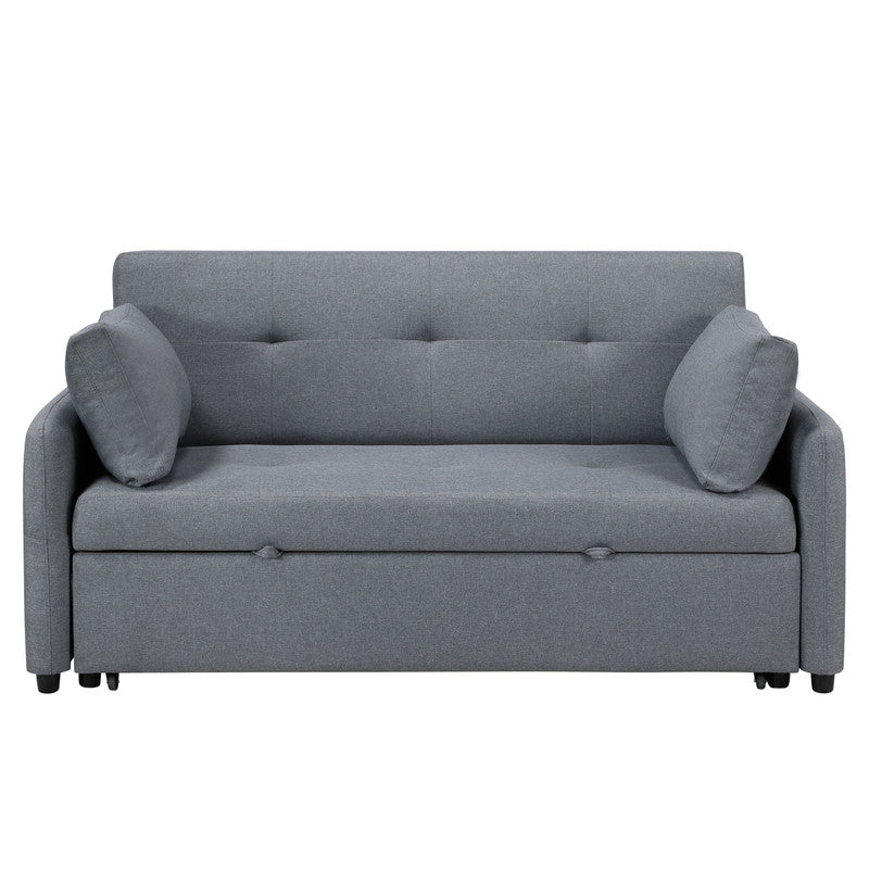Radella Gray 69"W Linen Convertible Sleeper Sofa