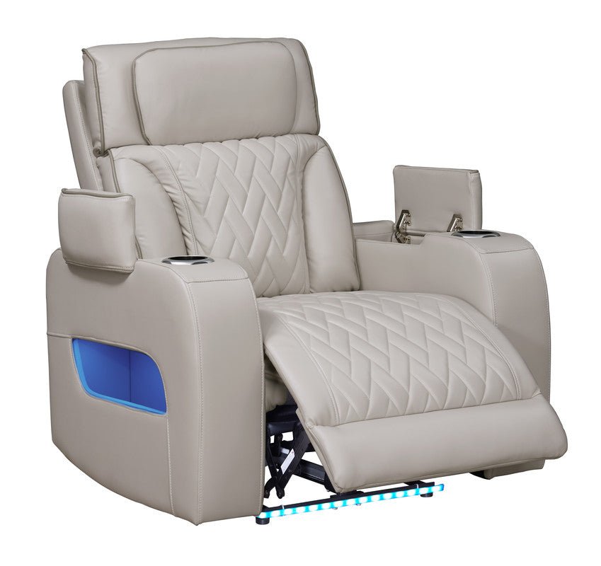 Jazz Ice Leather Aire Power Reclining Sofa, Loveseat & Chair Set