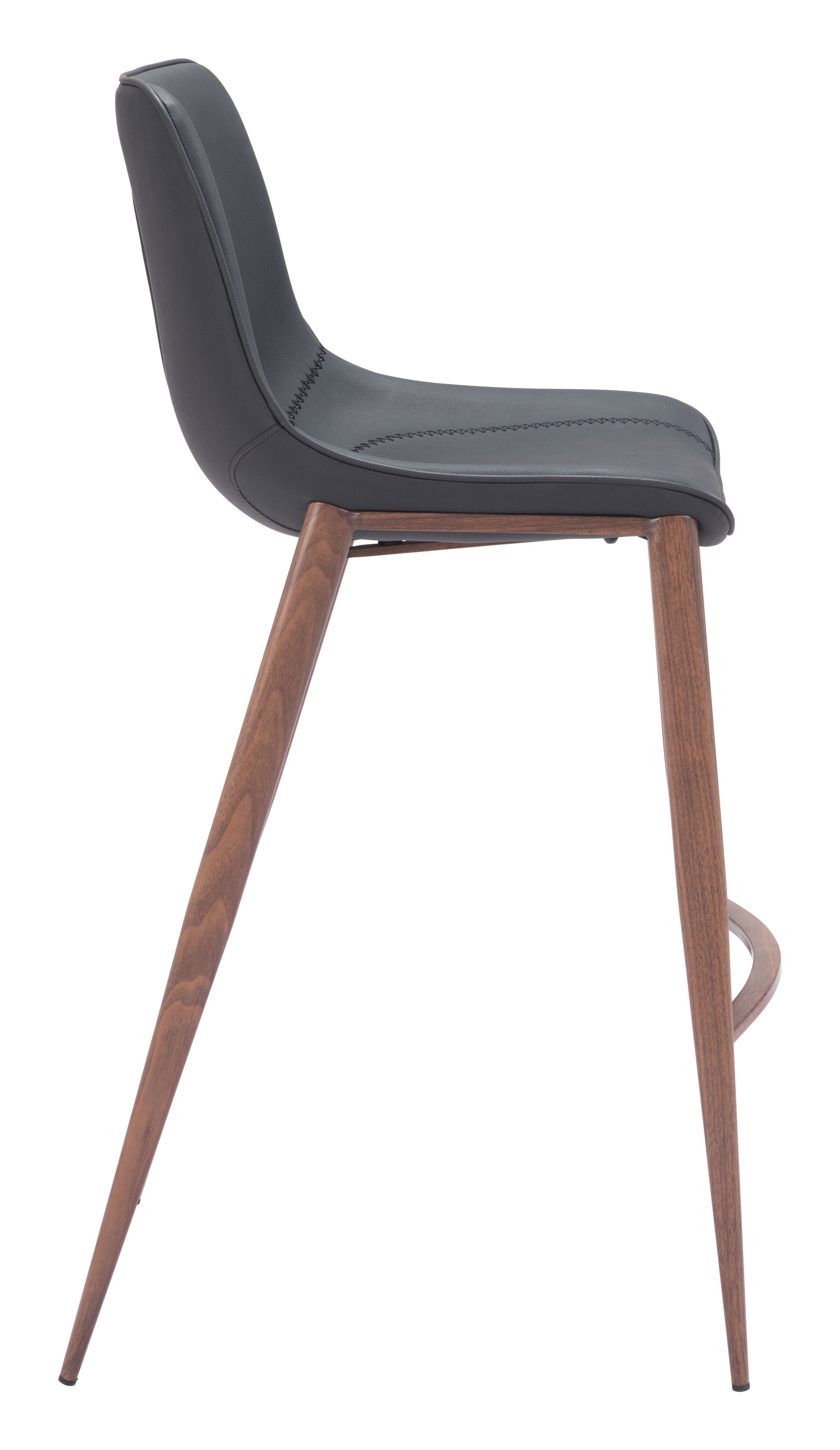 Magnus Black & Walnut Barstool (Set of 2)
