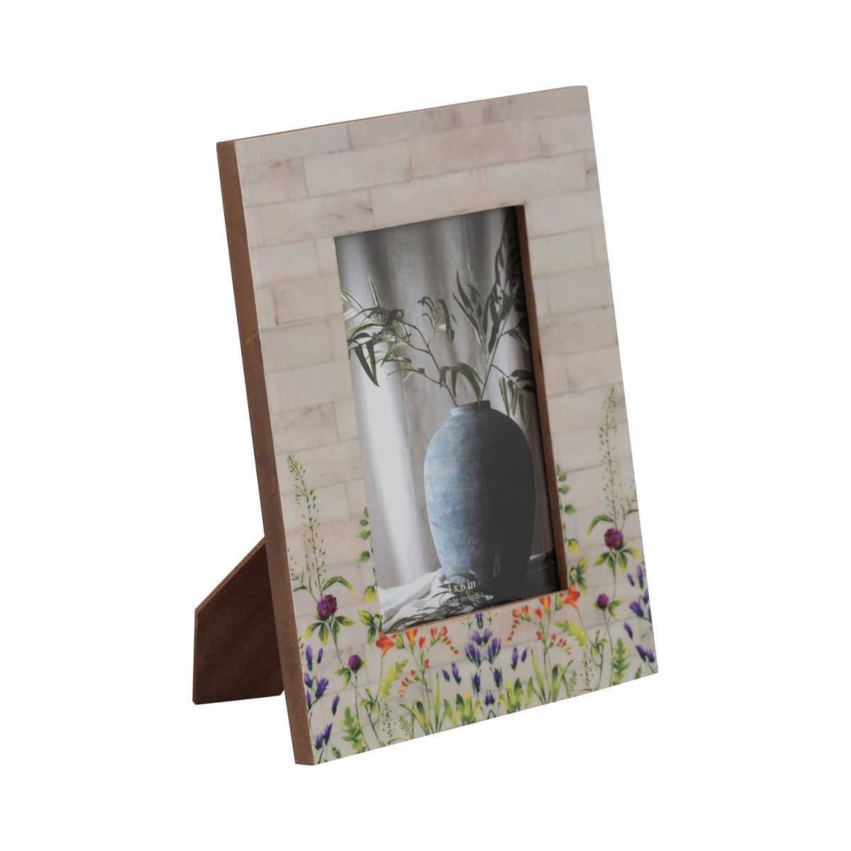 Stegeman Multicolor Resin 4x6 Flower Field Photo Frame