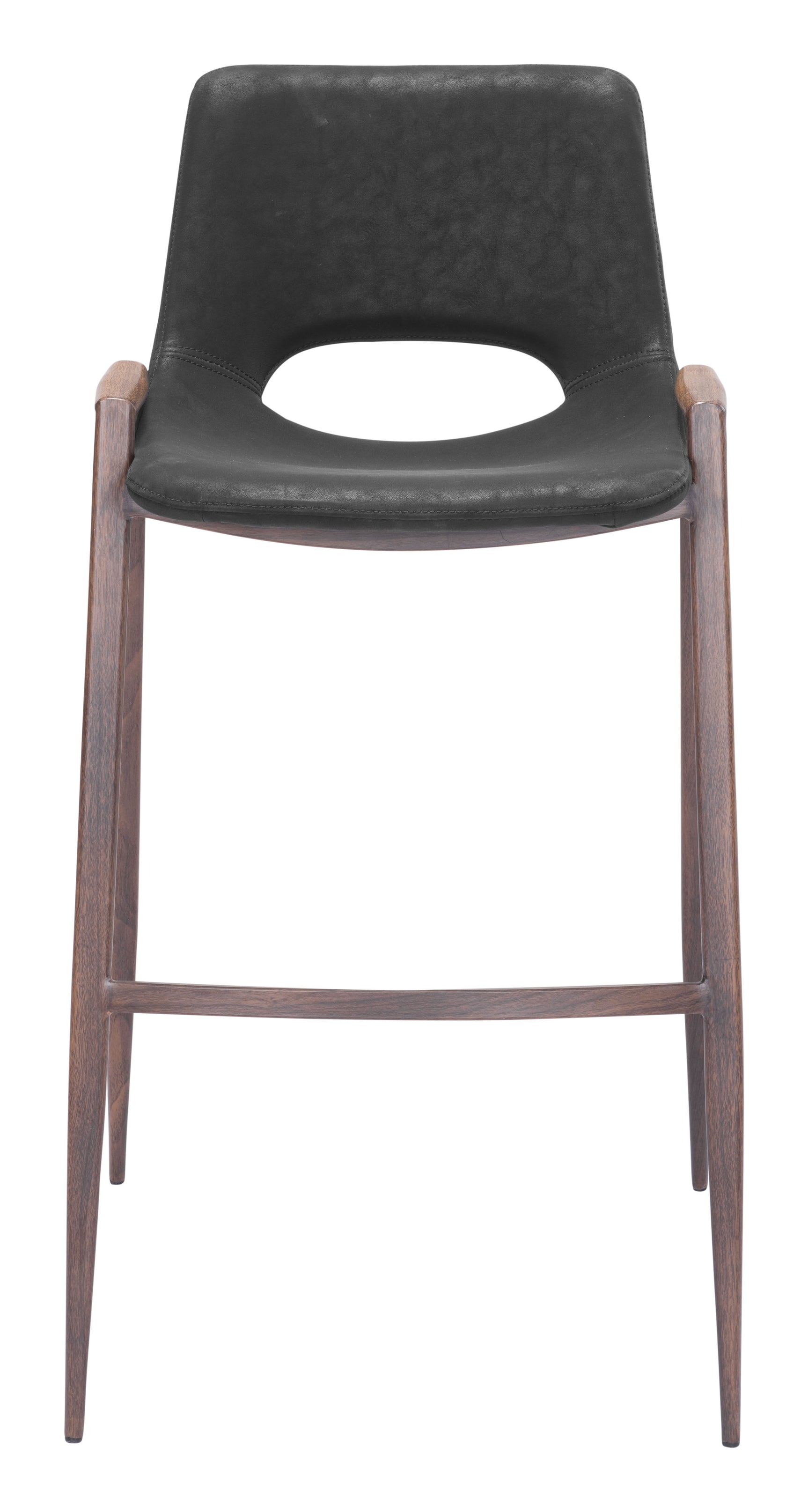 Desi Black & Walnut Barstool (Set of 2)