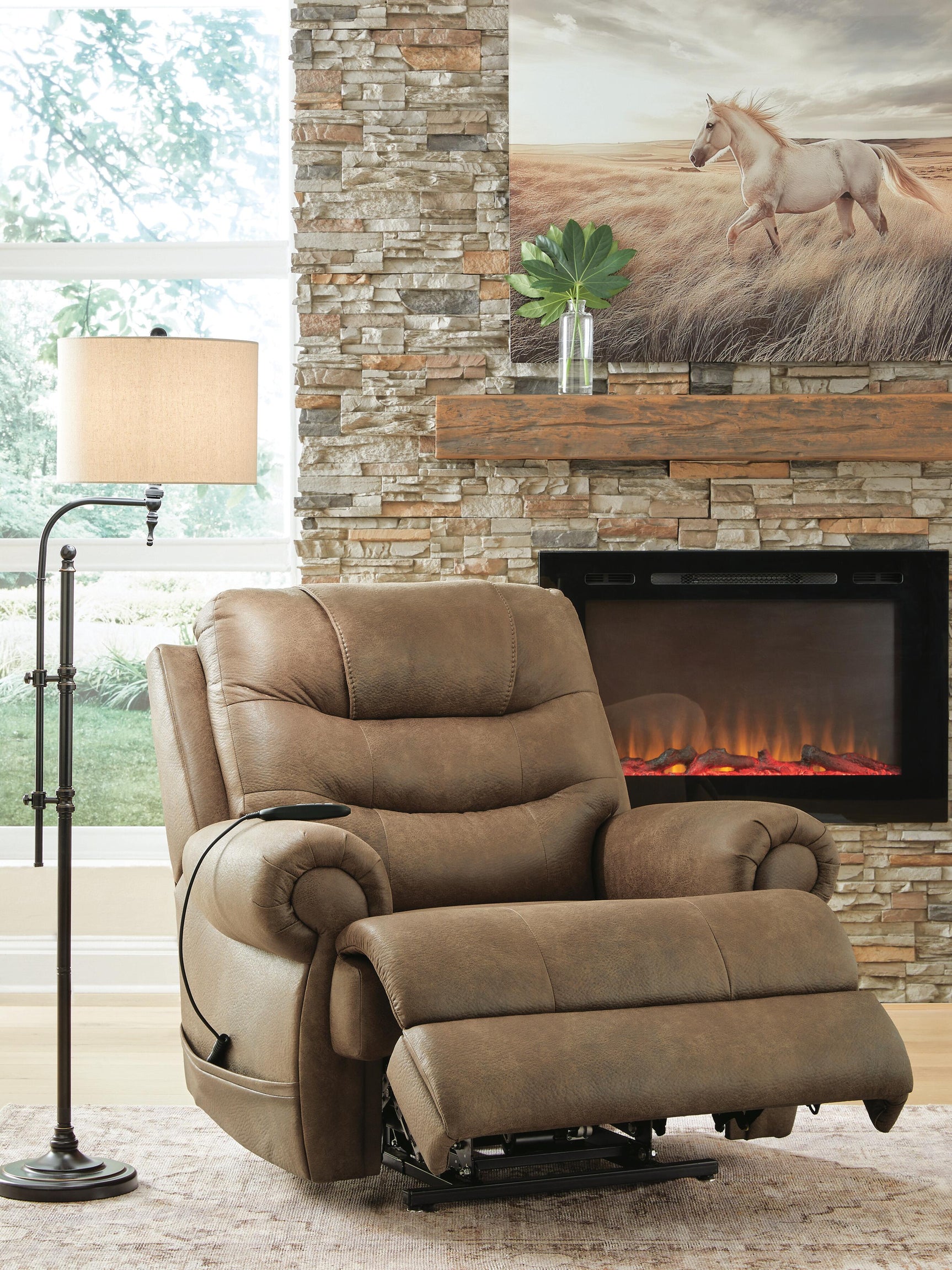Created Comfort Earth Power Lift Recliner (Online Special Price)
