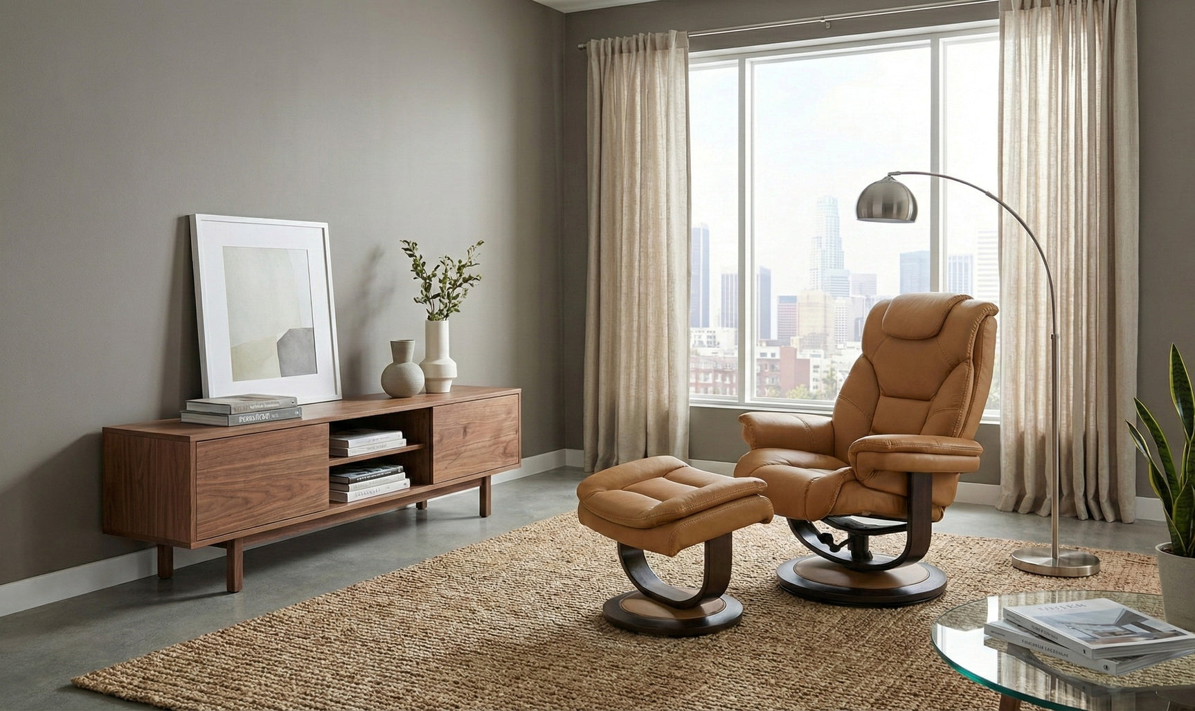Oslo Euro Recliner w/ Ottoman