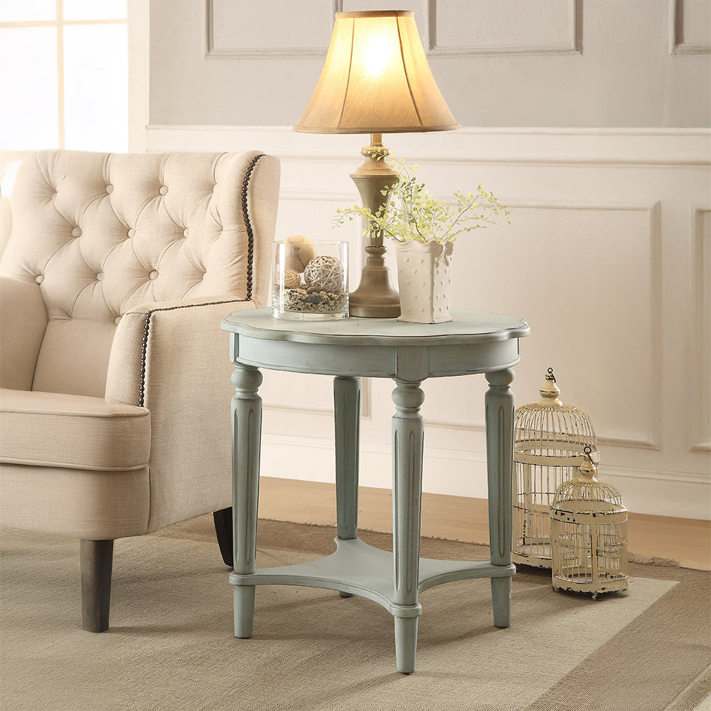 Fordon French Antique Gray Green End Table