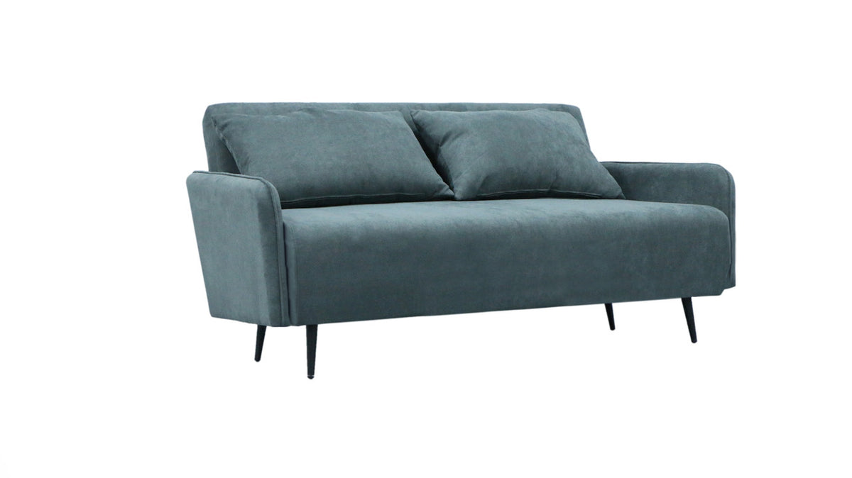 Lawson Gray 61"W Fabric Convertible Sleeper Loveseat