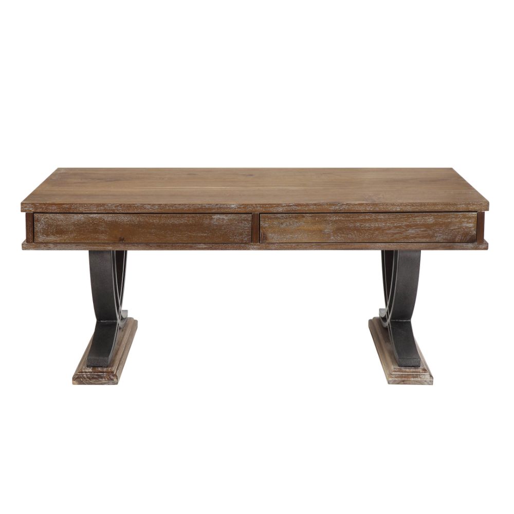 Pellio Antique Oak/Black Coffee Table