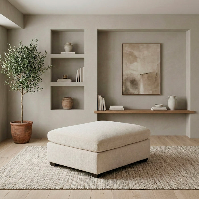 Serenity Beige Ottoman