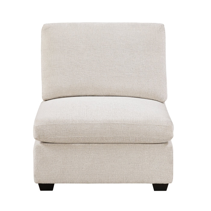 Serenity Beige Armless Chair