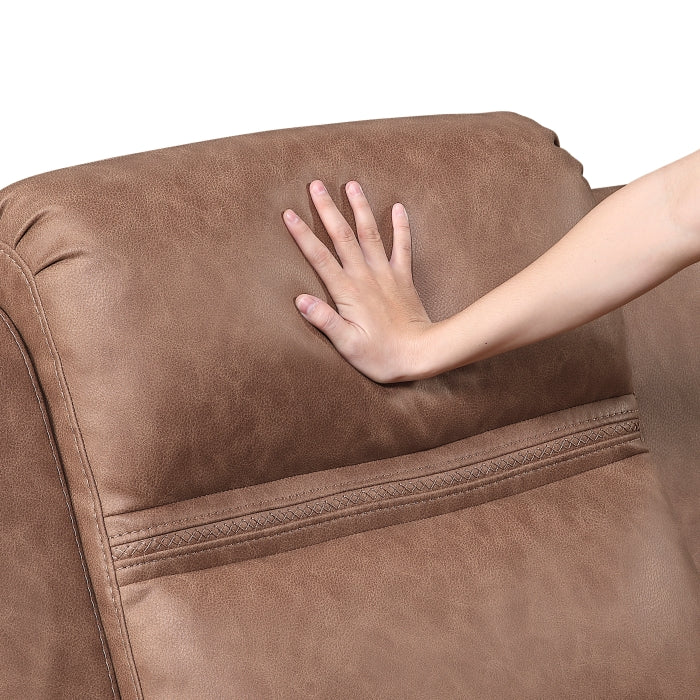 Hearth Brown Double Reclining Sofa