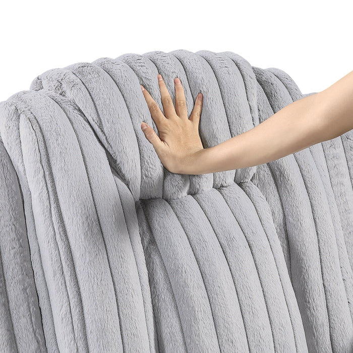 Phyllis White Double Reclining Sofa With Cup Holders
